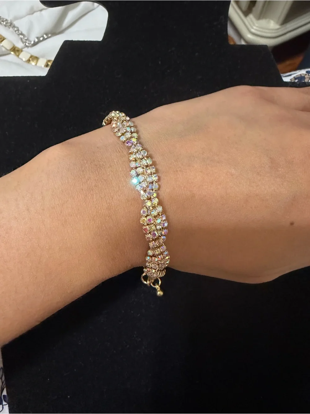 Crystal Twist Bracelet – AB Iridescent